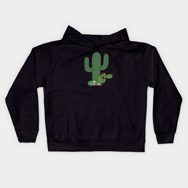 Cactus Kids Hoodie by valentinahramov